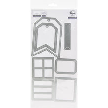 Cargar imagen en el visor de la galería, Pinkfresh Studio - Essentials Die Set - Tag. The Essentials Dies work in most of the leading die-cutting Machines (sold separately). The perfect addition to scrapbook pages, cards and other paper crafting projects! This package contains Tag: seven dies measuring between .75x3.5 inches and 5.125x3.5 inches. Imported. Available at Embellish Away located in Bowmanville Ontario Canada.
