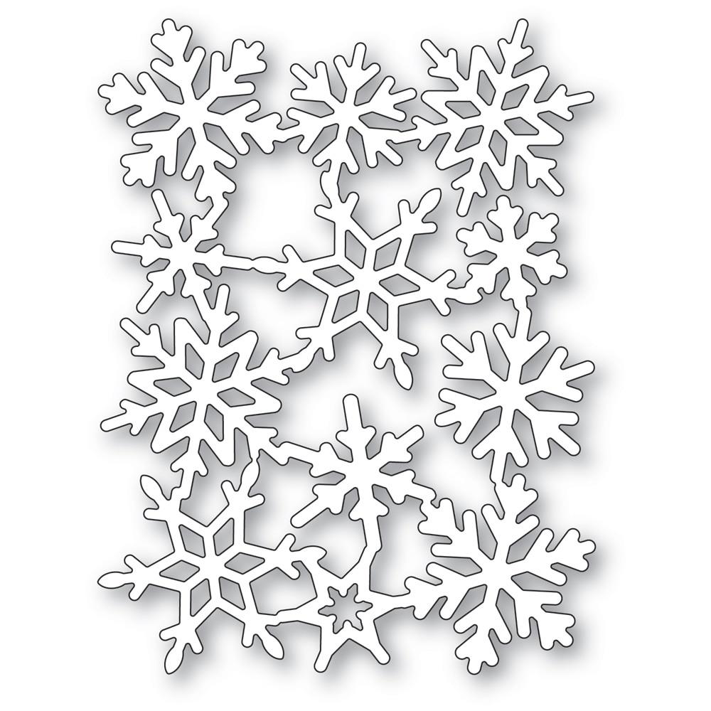 Poppystamps - Metal Die - Snowflake Background. Available at Embellish Away located in Bowmanville Ontario Canada.