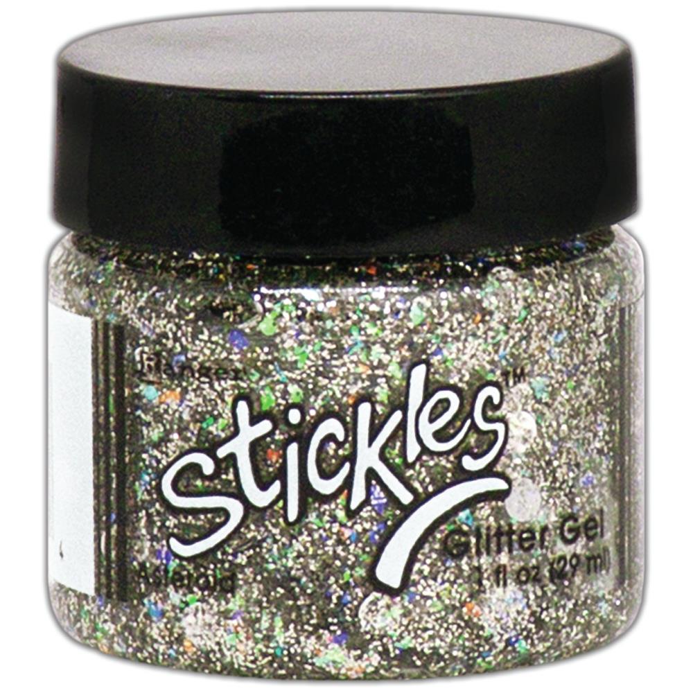 Ranger - Stickles Glitter Gels - Select from dropdown. Stickles Glitter Gels are easily spreadable and work great applied through a stencil or directly to surface. Assorted sizes and shapes of glitter make crafts, mixed media and more truly sparkle! This package contains 1oz of glitter gel. Available at Embellish Away located in Bowmanville Ontario Canada. Asteroid.