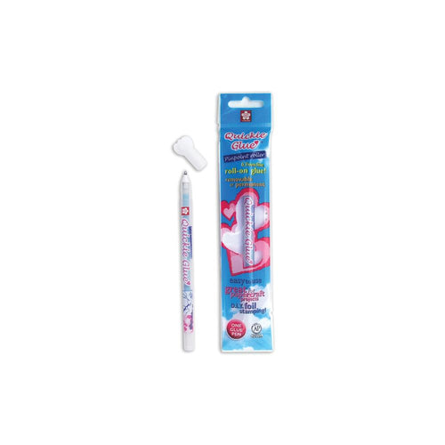 Sakura - Quickie Glue Roller Pen - .3oz. SAKURA-A pinpoint roller glue pen! Removable and permanent. Easy to use, great for papercraft projects. Eliminates shaking and squeezing. Available at Embellish Away located in Bowmanville Ontario Canada.