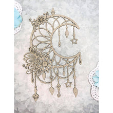 गैलरी व्यूवर में इमेज लोड करें, Scrapaholics - Laser Cut Chipboard - 1.8mm Thick - Moon Dream Catcher - 6.25&quot;X4&quot;. Available at Embellish Away located in Bowmanville Ontario Canada.
