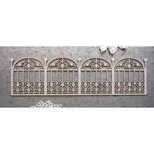 Load image into Gallery viewer, Scrapaholics - Laser Cut Chipboard 1.8mm Thick - Iron Fence - 10&quot;X3&quot;. Available at Embellish Away located in Bowmanville Ontario Canada.
