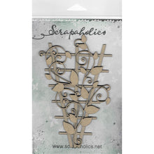 Load image into Gallery viewer, Scrapaholics - Laser Cut Chipboard 2mm Thick - Layered Trellis - 2/Pkg. Size 6&quot;X4&quot;. These chipboard shapes with detailed laser cut designs are perfect for complementing all your crafting projects! This package contains two pieces (1 trellis and 1 vine leaf flourish). This design is amazing when combined or used as separate pieces. Available at Embellish Away located in Bowmanville Ontario Canada.
