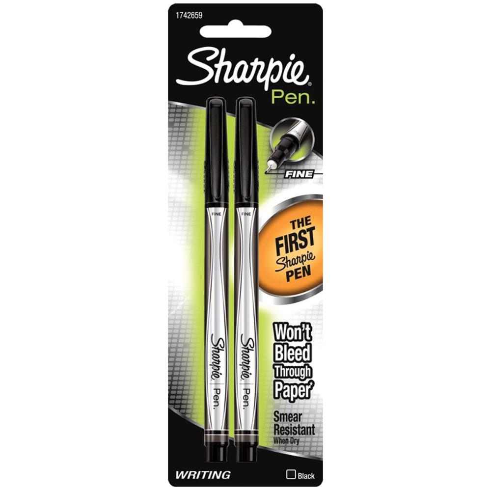 Sharpie - Fine Point Writing Pens - 2/Pkg - Black