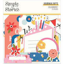 Load image into Gallery viewer, Simple Stories - Bits &amp; Pieces Die-Cuts - 25/Pkg - Celebrate! - Journal. Available at Embellish Away located in Bowmanville Ontario Canada.
