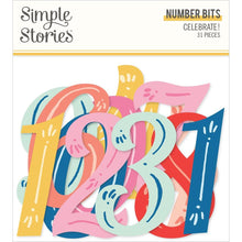 Load image into Gallery viewer, Simple Stories - Bits &amp; Pieces Die-Cuts - 31/Pkg - Celebrate! - Number. Available at Embellish Away located in Bowmanville Ontario Canada.
