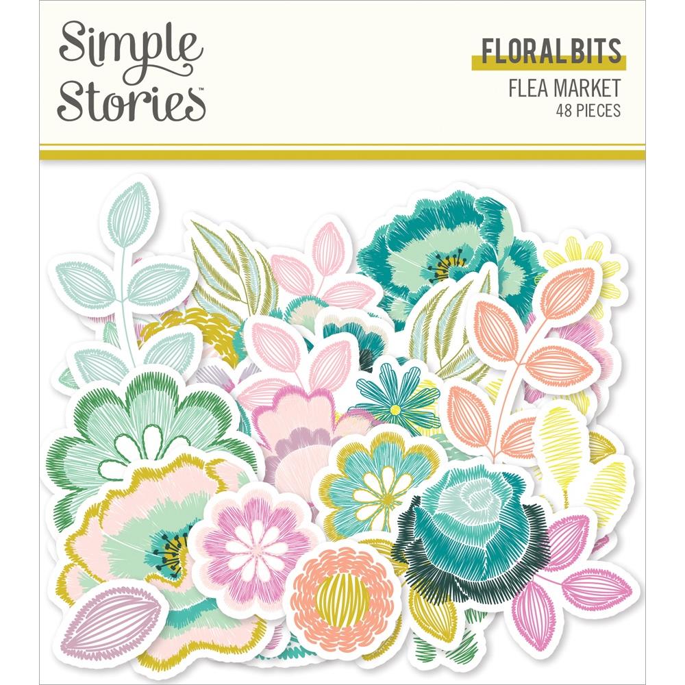 Simple Stories - Bits & Pieces Die-Cuts - 48/Pkg - Flea Market - Floral. Die-Cuts are a great addition to scrapbook pages, greeting cards and more! The perfect embellishment for all your paper crafting needs! Available at Embellish Away located in Bowmanville Ontario Canada.