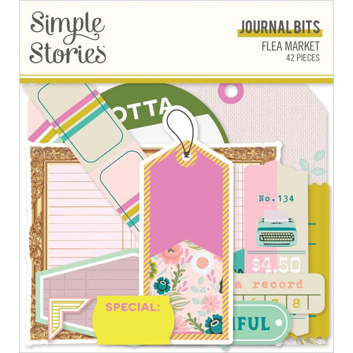 Simple Stories - Bits & Pieces Die-Cuts - 42/Pkg - Flea Market - Journal. Die-Cuts are a great addition to scrapbook pages, greeting cards and more! The perfect embellishment for all your paper crafting needs! Available at Embellish Away located in Bowmanville Ontario Canada.