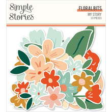 Load image into Gallery viewer, Simple Stories - Bits &amp; Pieces Die-Cuts - 33/Pkg - My Story- Floral. Die-Cuts are a great addition to scrapbook pages, greeting cards and more! The perfect embellishment for all your paper crafting needs! Available at Embellish Away located in Bowmanville Ontario Canada.
