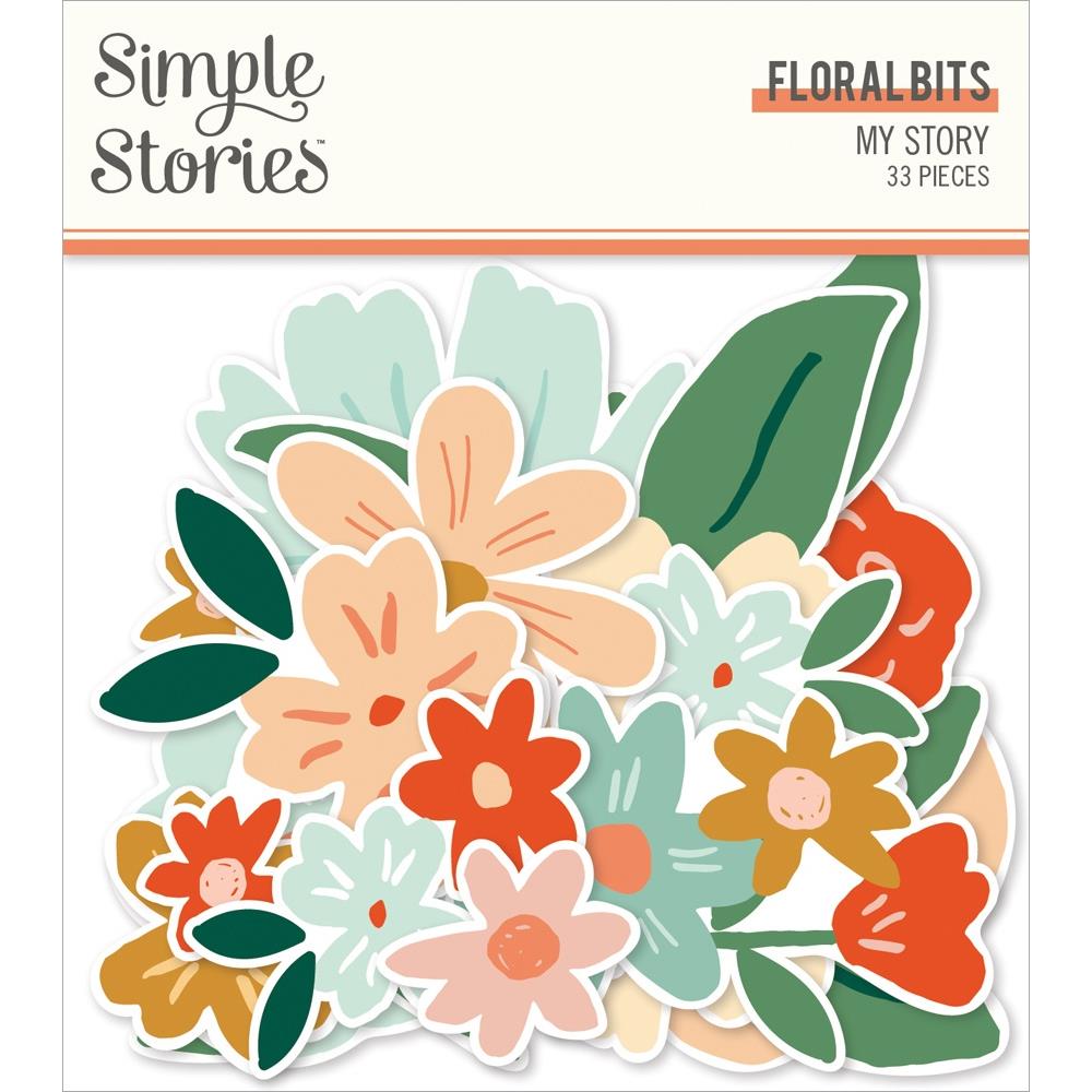 Simple Stories - Bits & Pieces Die-Cuts - 33/Pkg - My Story- Floral. Die-Cuts are a great addition to scrapbook pages, greeting cards and more! The perfect embellishment for all your paper crafting needs! Available at Embellish Away located in Bowmanville Ontario Canada.