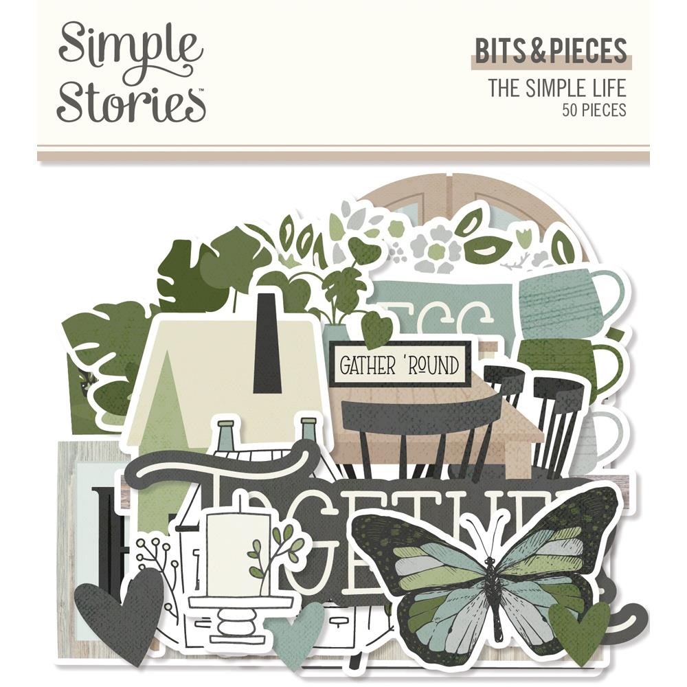 Simple Stories - Bits & Pieces Die-Cuts - 50/Pkg - The Simple Life. Die-Cuts are a great addition to scrapbook pages, greeting cards and more! The perfect embellishment for all your paper crafting needs! Available at Embellish Away located in Bowmanville Ontario Canada.