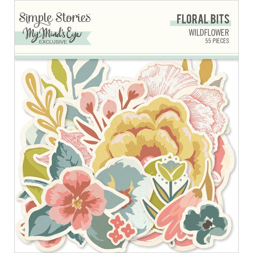 Simple Stories - Bits & Pieces Die-Cuts - 55/Pkg - Wildflower - Floral. Die-Cuts are a great addition to scrapbook pages, greeting cards and more! The perfect embellishment for all your paper crafting needs! Available at Embellish Away located in Bowmanville Ontario Canada.