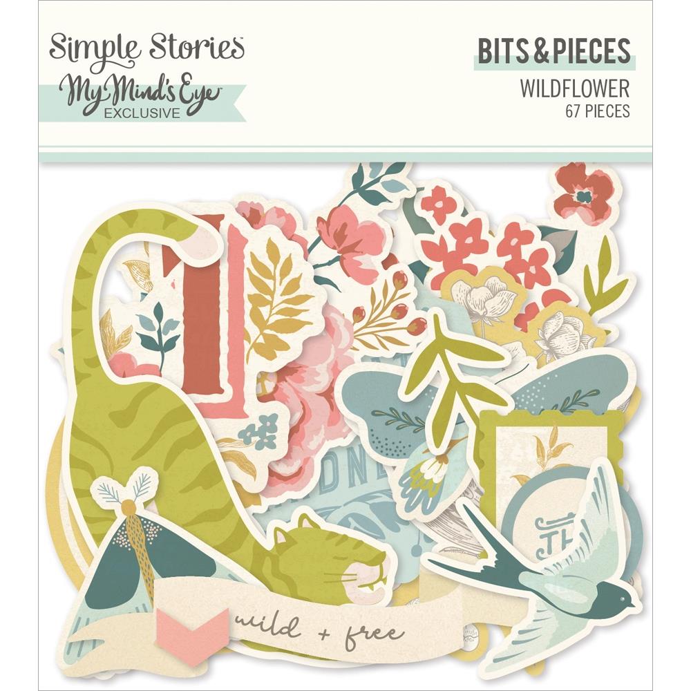 Simple Stories - Bits & Pieces Die-Cuts - 67/Pkg - Wildflower. Die-Cuts are a great addition to scrapbook pages, greeting cards and more! The perfect embellishment for all your paper crafting needs! Available at Embellish Away located in Bowmanville Ontario Canada.
