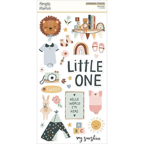 Simple Stories - Boho Baby - Chipboard Stickers - 6