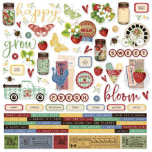 Load image into Gallery viewer, Simple Stories - Collector&#39;s Essential Kit 12&quot;X12&quot; - Simple Vintage Berry Fields. Start your project off right with the perfect paper for scrapbook pages, greeting cards, bookmarks, gift cards, mixed media and much more! Available at Embellish Away located in Bowmanville Ontario Canada. Combo Elements Sticker Sheet 12x12
