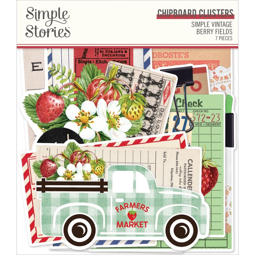 Simple Stories - Chipboard Clusters - Simple Vintage Berry Fields. While you need the perfect paper to start your project, you also need the perfect embellishment to finish your project! Available at Embellish Away located in Bowmanville Ontario Canada.