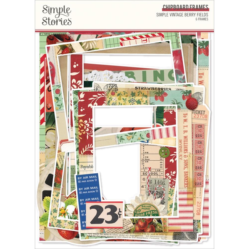 Simple Stories - Chipboard Frames - Simple Vintage Berry Fields. While you need the perfect paper to start your project, you also need the perfect embellishment to finish your project! Available at Embellish Away located in Bowmanville Ontario Canada.