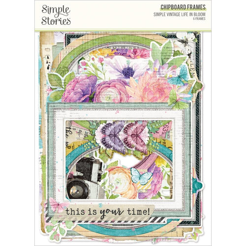 Simple Stories - Chipboard Frames - Simple Vintage Life In Bloom. While you need the perfect paper to start your project, you also need the perfect embellishment to finish your project! Available at Embellish Away located in Bowmanville Ontario Canada.