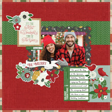 Cargar imagen en el visor de la galería, Simple Stories - Collection Kit 12&quot;X12&quot; - Hearth &amp; Holiday. 12 sheets of double-sided 12x12 Designer Cardstock including cut apart Journal, Tags and Element Sheets 12x12 Cardstock Sticker Sheet with 82 stickers; 94 pieces. Available at Embellish Away located in Bowmanville Ontario Canada. Layout by brand ambassador.
