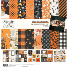 Load image into Gallery viewer, Simple Stories - Collection Kit 12&quot;X12&quot; - Simple Vintage October 31st. 12 sheets of double-sided 12x12 Designer Cardstock including cut apart Journal and Elements Sheets and a 12x12 Cardstock Sticker Sheet with 77 stickers; 99 pieces. Available at Embellish Away located in Bowmanville Ontario Canada.
