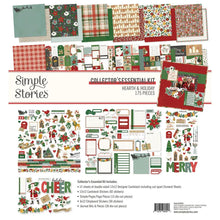 Charger l&#39;image dans la galerie, Simple Stories - Collector&#39;s Essential Kit 12&quot;X12&quot; - Hearth &amp; Holiday. 12 sheets of double-sided 12x12 Designer Cardstock including cut apart Journal, Tags and Element Sheets and a 12x12 Cardstock Sticker Sheet, Journal Bits, 6x12 Chipboard, Page Pieces. Available at Embellish Away located in Bowmanville Ontario Canada
