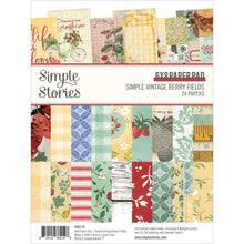 將圖片載入圖庫檢視器 Simple Stories - Double-Sided Paper Pad 6X8 - Simple Vintage Berry Fields
