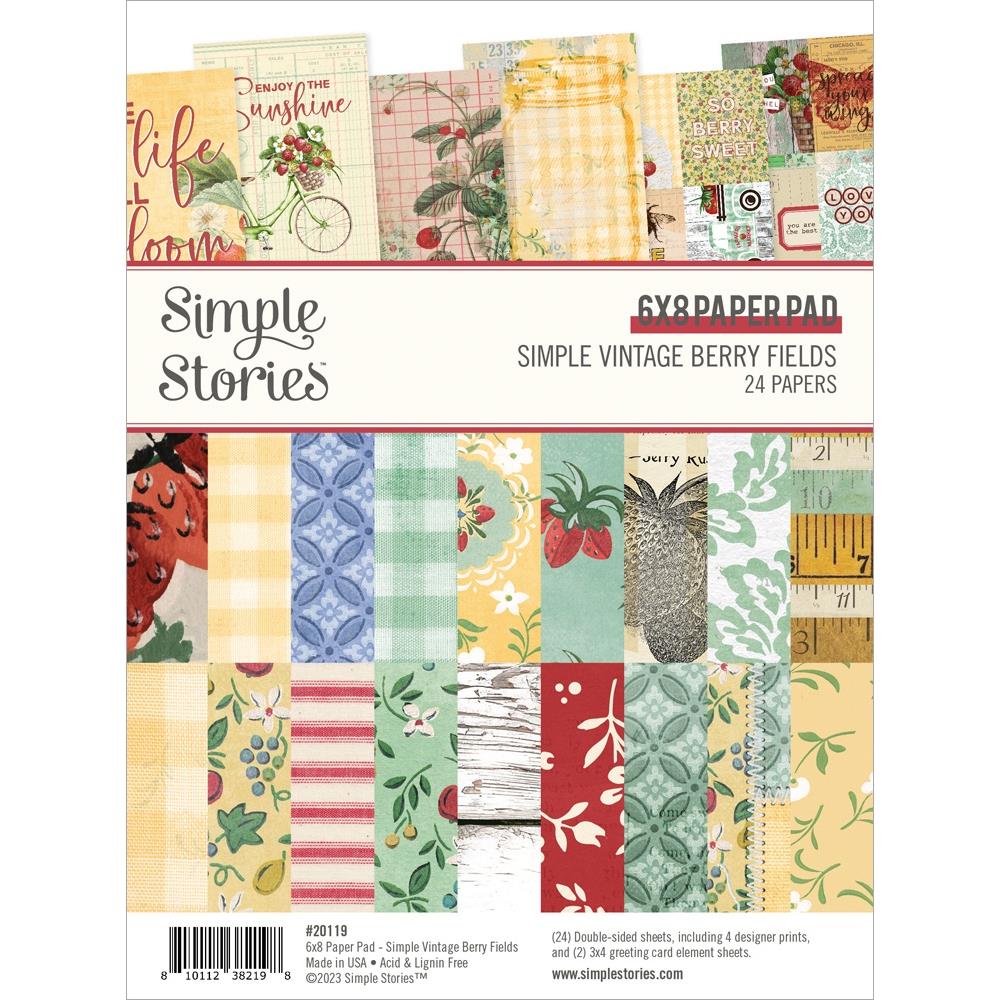 Simple Stories - Double-Sided Paper Pad 6X8 - Simple Vintage Berry Fields