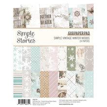 Charger l&#39;image dans la galerie, Simple Stories - Double-Sided Paper Pad 6X8 - 24/Pkg - Simple Vintage Winter Woods. High quality 65 pound printed designer cardstock perfect for use with scrapbooking, paper crafting, card making, planning, home decor and more! Available at Embellish Away located in Bowmanville Ontario Canada.

