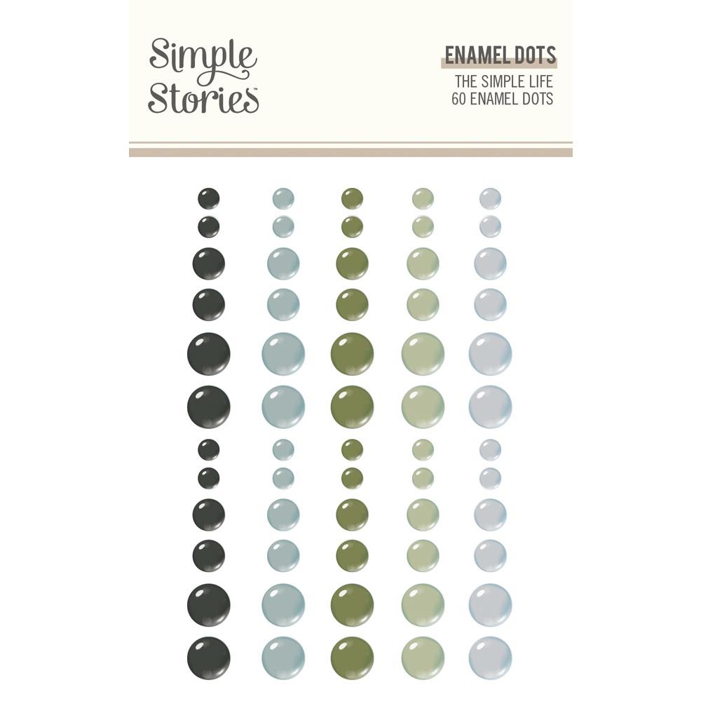 Simple Stories - Enamel Dots Embellishments - 60/Pkg - The Simple Life. Embellishments can add whimsy, dimension, color and style to greeting cards, scrapbook pages, altered art, mixed media and more. Available at Embellish Away located in Bowmanville Ontario Canada.