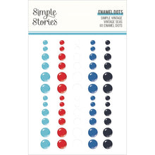 Charger l&#39;image dans la galerie, Simple Stories - Enamel Dots Embellishments - 60/Pkg - Vintage Seas. Available at Embellish Away located in Bowmanville Ontario Canada.
