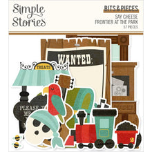 Load image into Gallery viewer, Simple Stories - Say Cheese Frontier At The Park - Bits &amp; Pieces Die-Cuts - 57/Pk. This package includes 57 Die Cut Cardstock Pieces. Not just Perfect for the theme parks but also great for Halloween; especially if you&#39;ve got a Pirate. Made in USA. Embellish Away located in Bowmanville Ontario Canada.
