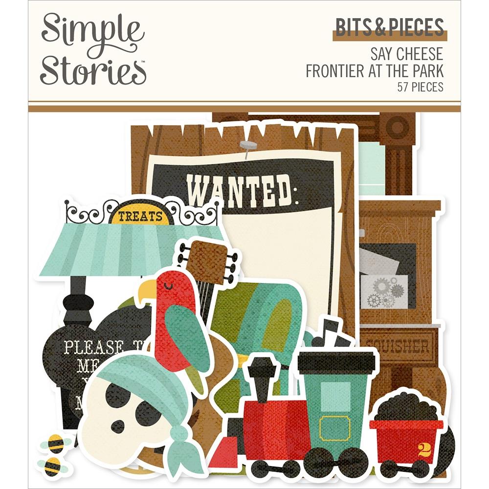 Simple Stories - Say Cheese Frontier At The Park - Bits & Pieces Die-Cuts - 57/Pk. This package includes 57 Die Cut Cardstock Pieces. Not just Perfect for the theme parks but also great for Halloween; especially if you've got a Pirate. Made in USA. Embellish Away located in Bowmanville Ontario Canada.