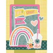 Load image into Gallery viewer, Simple Stories - Simple Cards Card Kit - Shine On! - Good Stuff. Make your cards stand out! This package contains (30) Chipboard Pieces, (65) Die-Cut Bits &amp; Pieces, (8) 4.25 x 5.5 White Cardstock Bases and Complete Step-By-Step Instructions. Imported. Available at Embellish Away located in Bowmanville Ontario Canada. Card 1.
