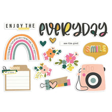 Load image into Gallery viewer, Simple Stories - Simple Pages Page Pieces - Enjoy The Everyday  Good Stuff. This package includes 13 Large Die Cut Cardstock Pieces. Available at Embellish Away located in Bowmanville Ontario Canada.
