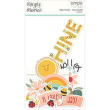 Load image into Gallery viewer, Simple Stories -  Simple Pages Page Pieces - Full Bloom. This package includes 16 Large Die Cut Cardstock Pieces. Made in USA. Available at Embellish Away located in Bowmanville Ontario Canada.
