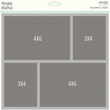 Load image into Gallery viewer, Simple Stories - Simple Pages Page Template - Design 1. Includes (1) 2-3&quot;X4&quot; &amp; 2-4&quot;X6&quot;. Simple Pages Page Templates will be your new go-to tool for quick and easy scrapbooking. This reusable plastic template helps you design a layout in minutes. Available at Embellish Away located in Bowmanville Ontario Canada.
