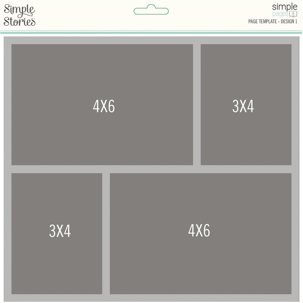 Simple Stories - Simple Pages Page Template - Design 1. Includes (1) 2-3