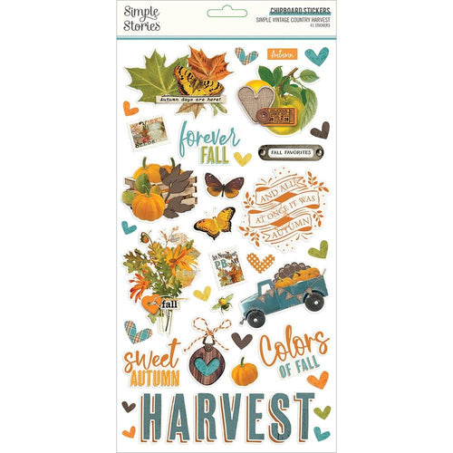 Simple Stories - Simple Vintage Country Harvest - Chipboard Stickers - 6