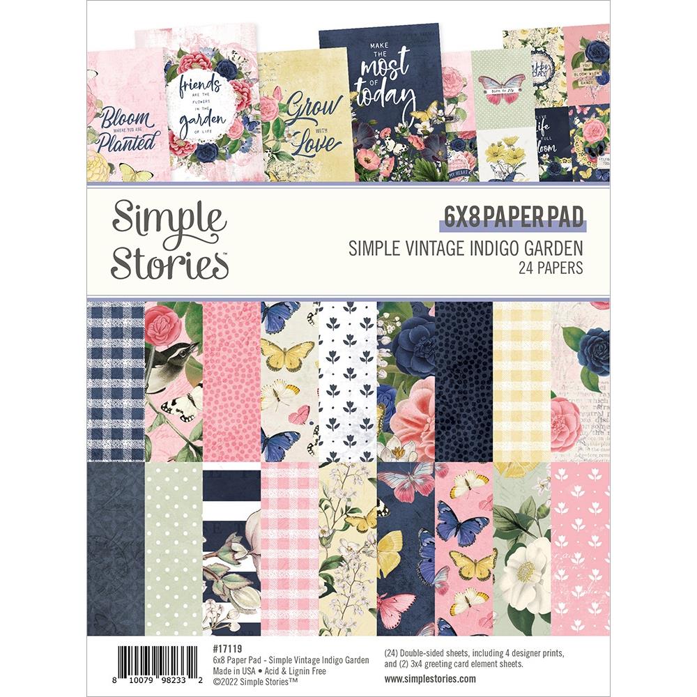 Simple Stories - Simple Vintage Indigo Garden - Double-Sided Paper Pad 6