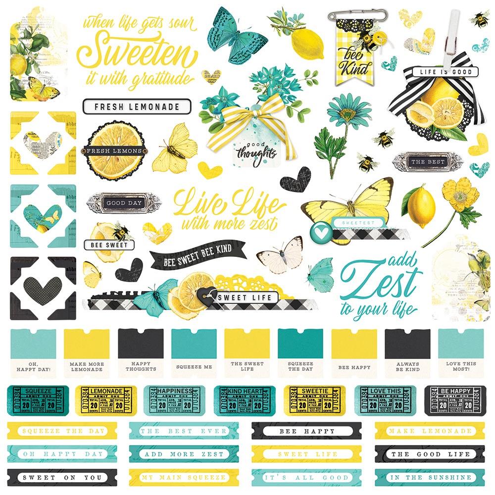Simple Stories - Simple Vintage Lemon Twist - Cardstock Stickers 12