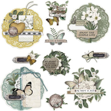 Load image into Gallery viewer, Simple Stories - Simple Vintage Weathered Garden - Chipboard Clusters. this package includes 10 Large Die Cut Chipboard Cluster Pieces. Available at Embellish Away located in Bowmanville Ontario Canada.

