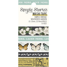 Charger l&#39;image dans la galerie, Simple Stories - Simple Vintage Weathered Garden - Washi 5/Pkg. This package includes (5) 2-8mm rolls and 3-15mm rolls; 75 feet. Available at Embellish Away located in Bowmanville Ontario Canada.
