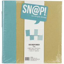 Cargar imagen en el visor de la galería, Simple Stories - Sn@p! Binder 6X8 - Teal. This binder includes a variety of pages, pockets, and dividers so you can easily create a personalized album. The binder itself measures 8-3/4x8-3/8x2 inches and holds pages up to 8x6 inches in size. Available at Embellish Away located in Bowmanville Ontario Canada.
