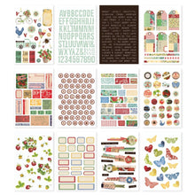 Load image into Gallery viewer, Simple Stories - Sticker Book - 12/Sheets - Simple Vintage Berry Fields - 386/Pkg. Be it for scrapbooks, photo albums, or planners, the eye-catching pieces are guaranteed to add style on any artwork! Available at Embellish Away located in Bowmanville Ontario Canada.
