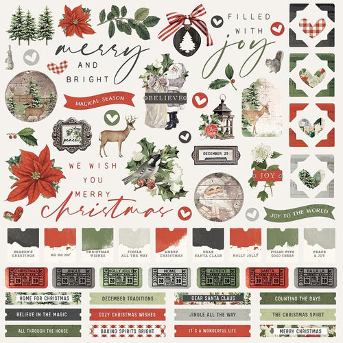 Simple Stories - Vintage Rustic Christmas - Cardstock Stickers 12