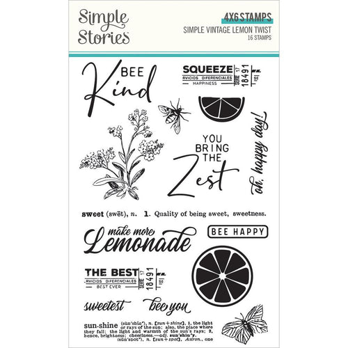 Simple Stories - Simple Vintage Lemon Twist - Photopolymer Clear Stamps. Available at Embellish Away located in Bowmanville Ontario Canada.