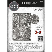 Load image into Gallery viewer, Sizzix - 3D Texture Fades Embossing Folder By Tim Holtz - Industrious. Use the embossing folders to turn ordinary cardstock, paper, metallic foil or vellum into an embossed, textured masterpiece. Available at Embellish Away located in Bowmanville Ontario Canada.
