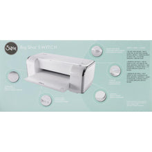 Cargar imagen en el visor de la galería, Sizzix - Big Shot Switch Plus Starter Kit (US Version) - White. Advance your makes with the Big Shot Switch Electric die-cutting machine! This 17.5x8x9 inch package contains one machine, one pair of cutting pads, one platform, one Adapter A, one Adapter B, one instruction booklet, 24 Thinlits Dies and one 3-D Textured Impressions Embossing Folder. Available at Embellish Away located in Bowmanville Ontario Canada.
