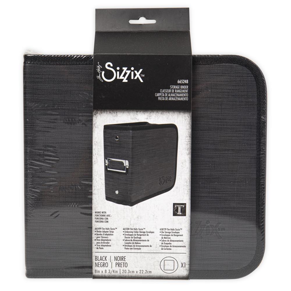 Sizzix - Die Storage Binder By Tim Holtz - Small. Works with: Binder Adapter Strips (665499) Embossing Folder Storage Envelopes (665500) Die Storage Envelopes (658729). Available at Embellish Away located in Bowmanville Ontario Canada.