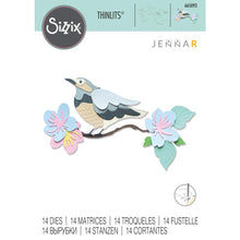 Load image into Gallery viewer, Sizzix - Thinlits Dies By Jenna Rushforth 14 pieces in package to create this beautiful layering bird  A great way to use up scrap pieces.
